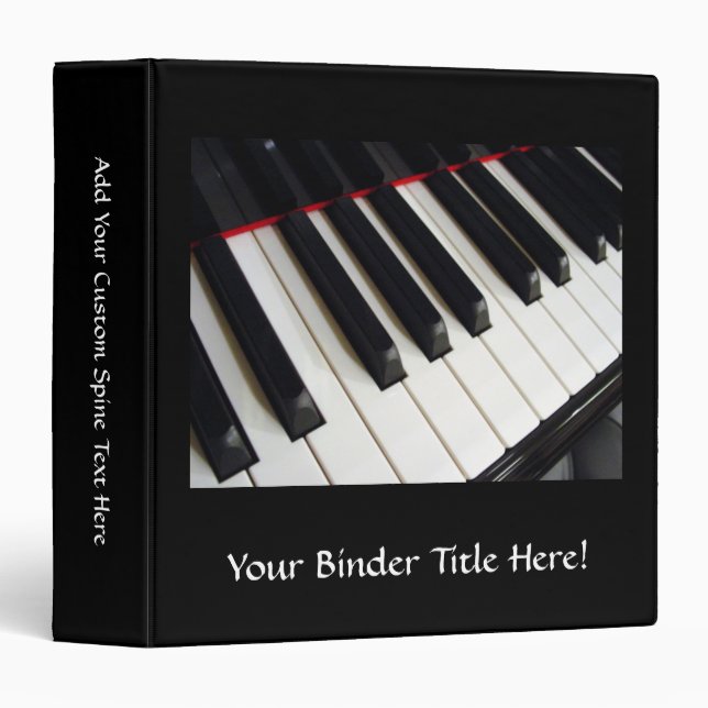 Piano Keys Photograph Binder (Front/Spine)