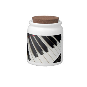 Piano Keys Photograph Candy Jar
