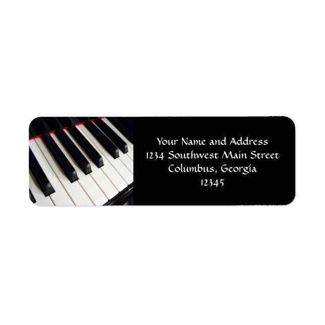 Piano Keys Photograph Label (Front)