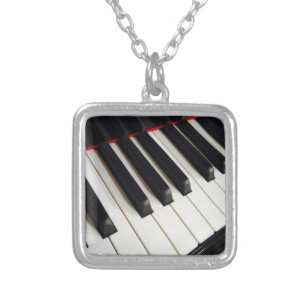 Piano Keys Photograph Silver Plated Necklace
