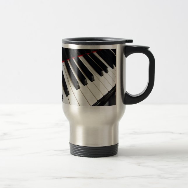 Piano Keys Photograph Travel Mug (Right)