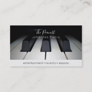 Piano Keys Pianist Business Card