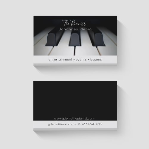 Piano Keys Pianist Business Card