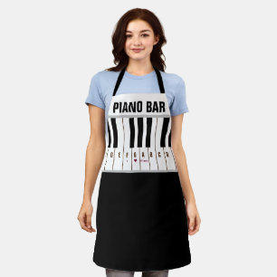 Piano keys Piano Bar Apron