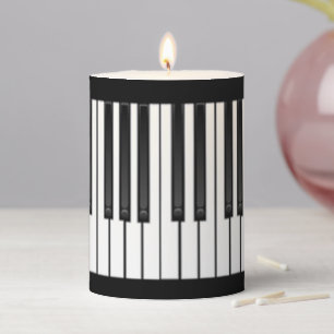 Piano Keys Pillar Candle