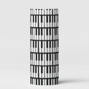 Piano Keys Pillar Candle
