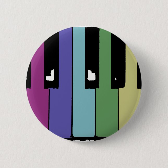 Piano Keys Pinback Button (Front)