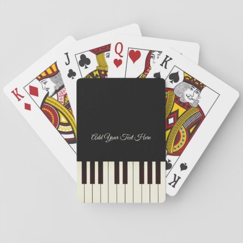 Piano Keys Playing Cards