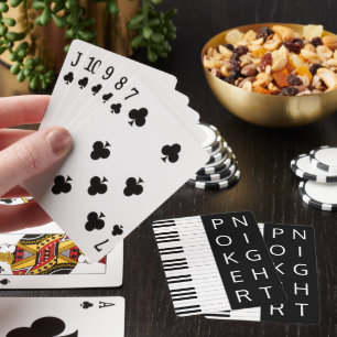 Piano Keys Poker Night Cards