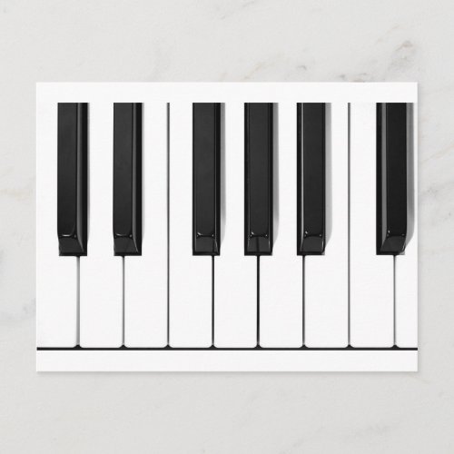 piano keys postcard