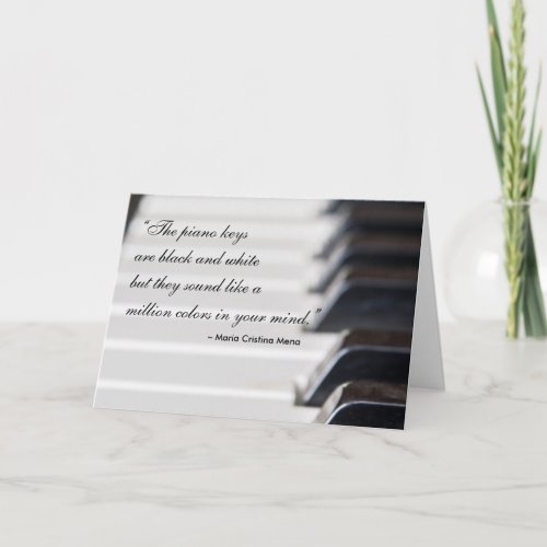 Piano Keys Quote Card