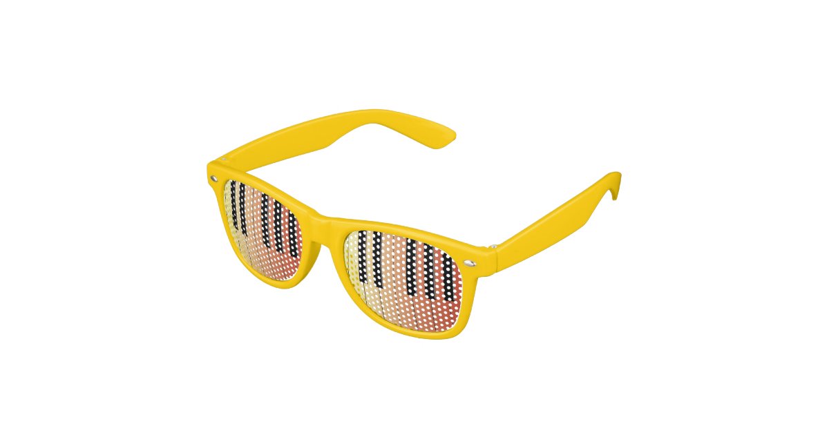 Piano Keys Retro Sunglasses | Zazzle