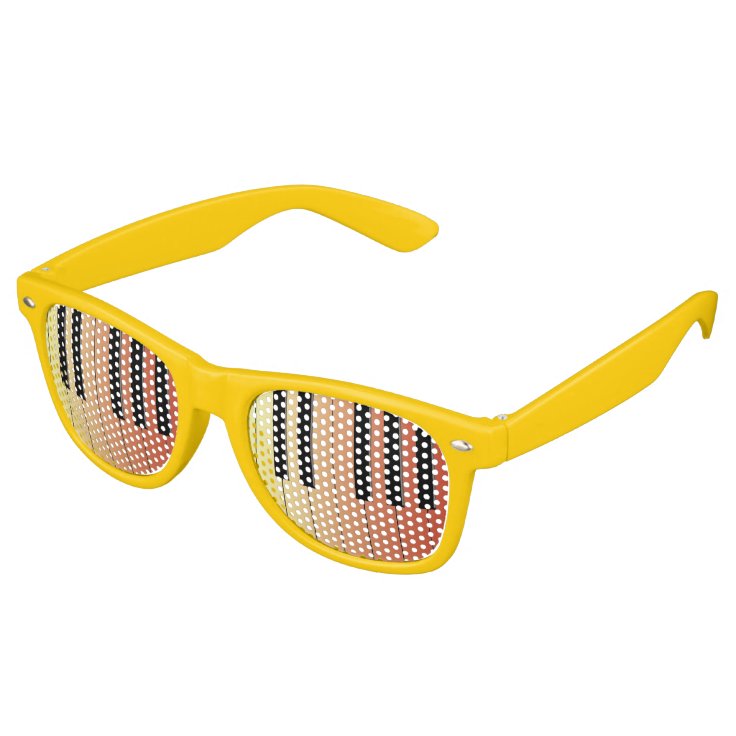 Piano Keys Retro Sunglasses | Zazzle