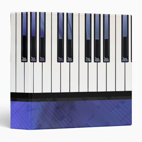 Piano Keys Sheet Music Modern Twist 3 Ring Binder