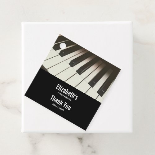 Piano Keys _ Stylish Black  White Photograph Favor Tags