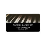 Piano Keys - Stylish Black &amp; White Photograph Label