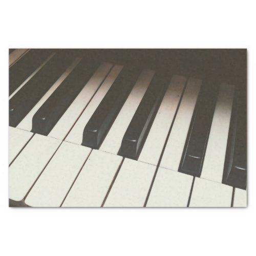 Piano Keys _ Stylish Black  White Photograph Tissue Paper