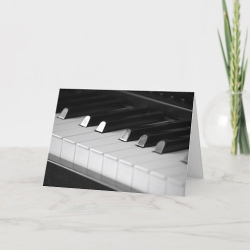 Piano keys thank you card