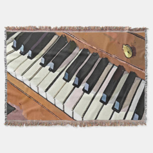Piano Keys Throw Blanket