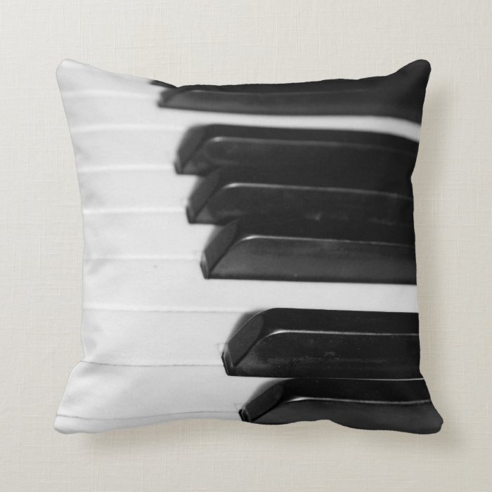 Piano keys throw pillow