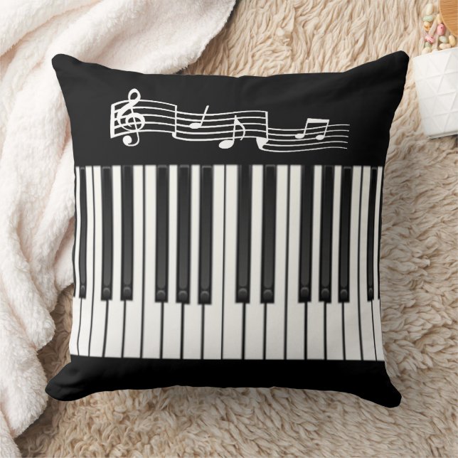 Piano Keys Throw Pillow (Blanket)