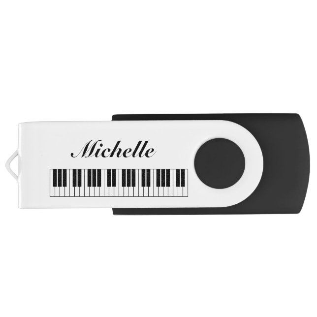 Piano keys USB flash drive for pianist or teacher (Back)