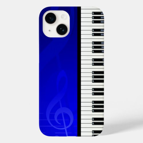 Piano Keys with Blue effect musical notes Case_Mate iPhone 14 Case