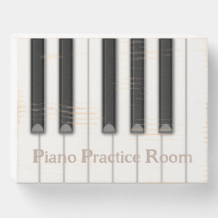 Piano Keys with Custom Text in 4 Colors Music Wooden Box Sign