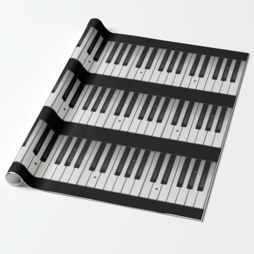 Piano Keys with Ladybugs Wrapping Paper