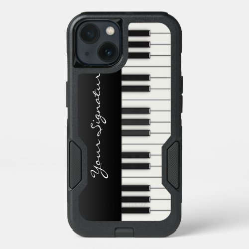 Piano Keys with Signature iPhone 13 Case
