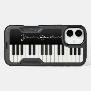 Piano Keys with Signature iPhone 16 Plus Case