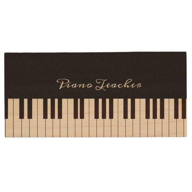 Piano Keys  Wood Flash Drive (Front)