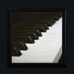 Piano Keys wooden jewelry keepsake gift box<br><div class="desc">Piano keys  - Classic 'down the keyboard' photography,  perfect for music lovers. Customise to add your own text.</div>