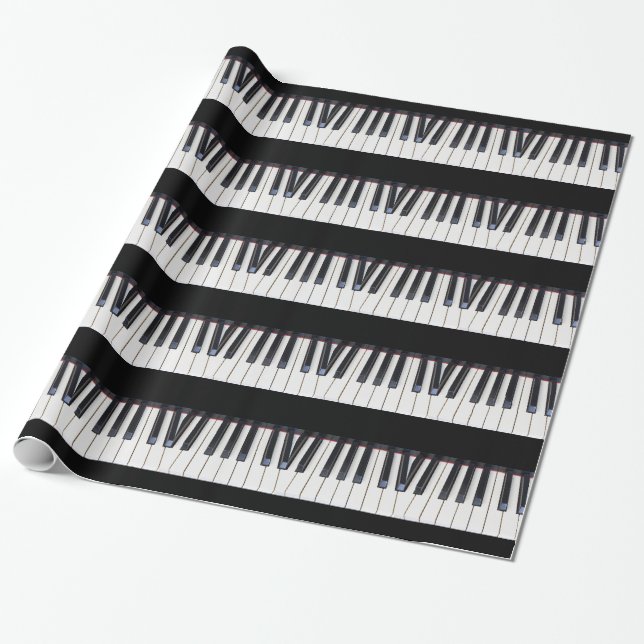 Piano Keys Wrapping Paper (Unrolled)