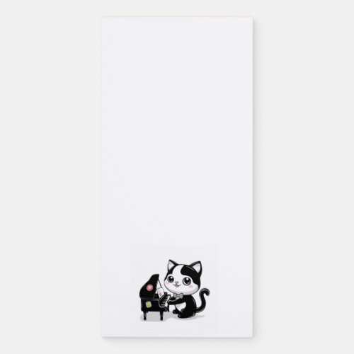 Piano Kitten Magnetic Notepad