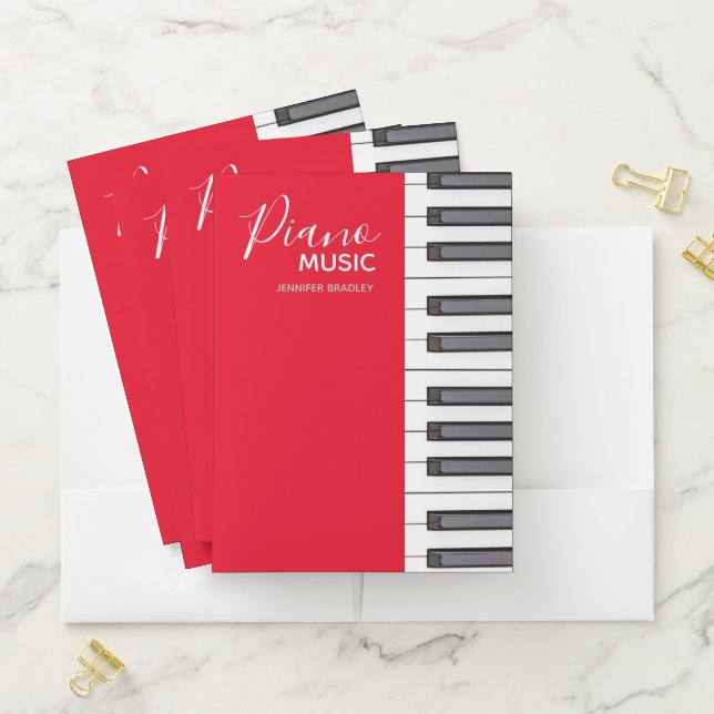 Piano Lesson Piano Music Pocket Folder (In Situ)