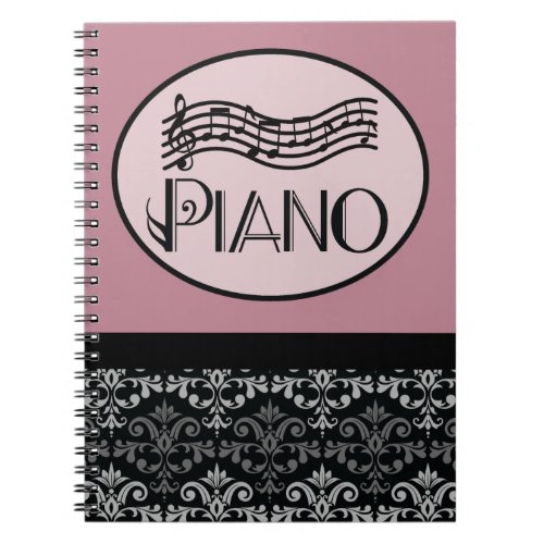 Piano Lesson Practice Notes Notebook