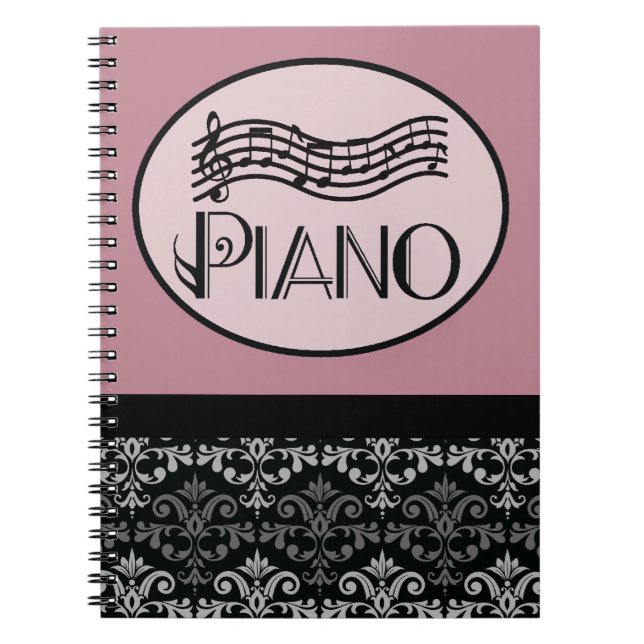 Piano Lesson Practice Notes Notebook (Front)