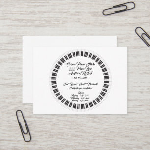 Piano Lesson Studio Business Card