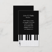 Piano Lesson Teacher Tutor Business Card (Front/Back)