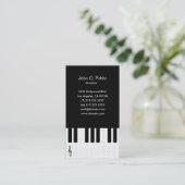 Piano Lesson Teacher Tutor Business Card (Standing Front)