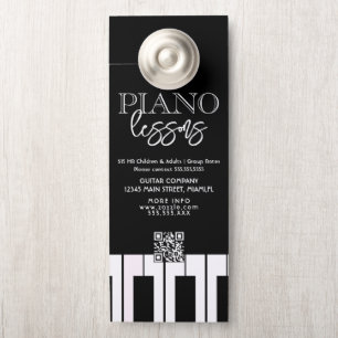 Piano Lessons Adult Children Business  Door Hanger