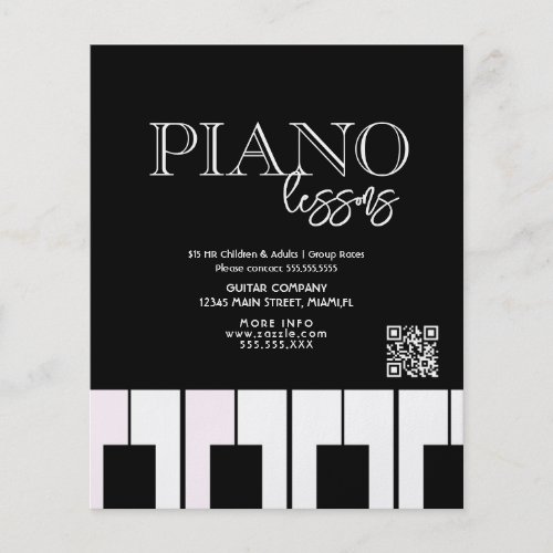 Piano Lessons Adult Children Business Flyers 