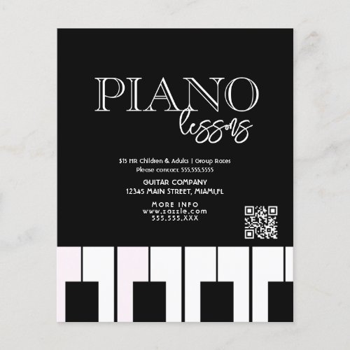 Piano Lessons Adult Children Business Flyers 