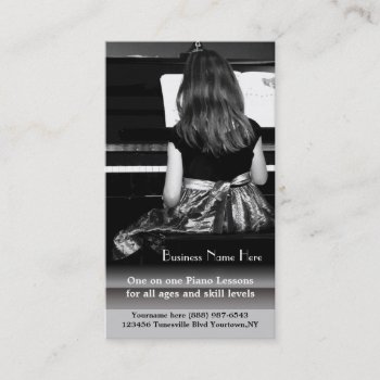 Piano Lessons And Music Teachers Business Card by CountryCorner at Zazzle