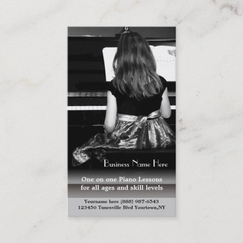 Piano Lessons and Music Teachers Business Card Templates