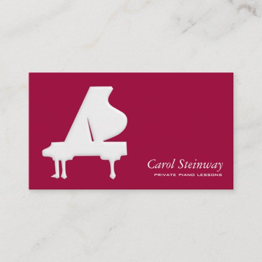 Customizable Piano Lessons Business Card Template