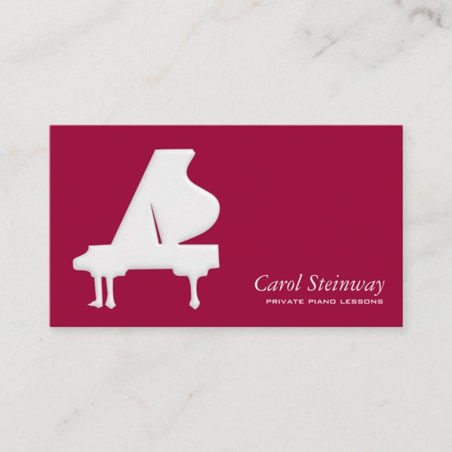 Piano Lessons Business Card (Front)