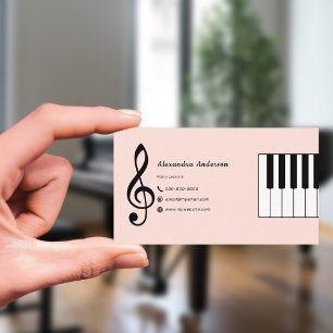 Piano Lessons Business Card