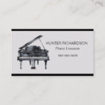 Piano Lessons Business Card at Zazzle